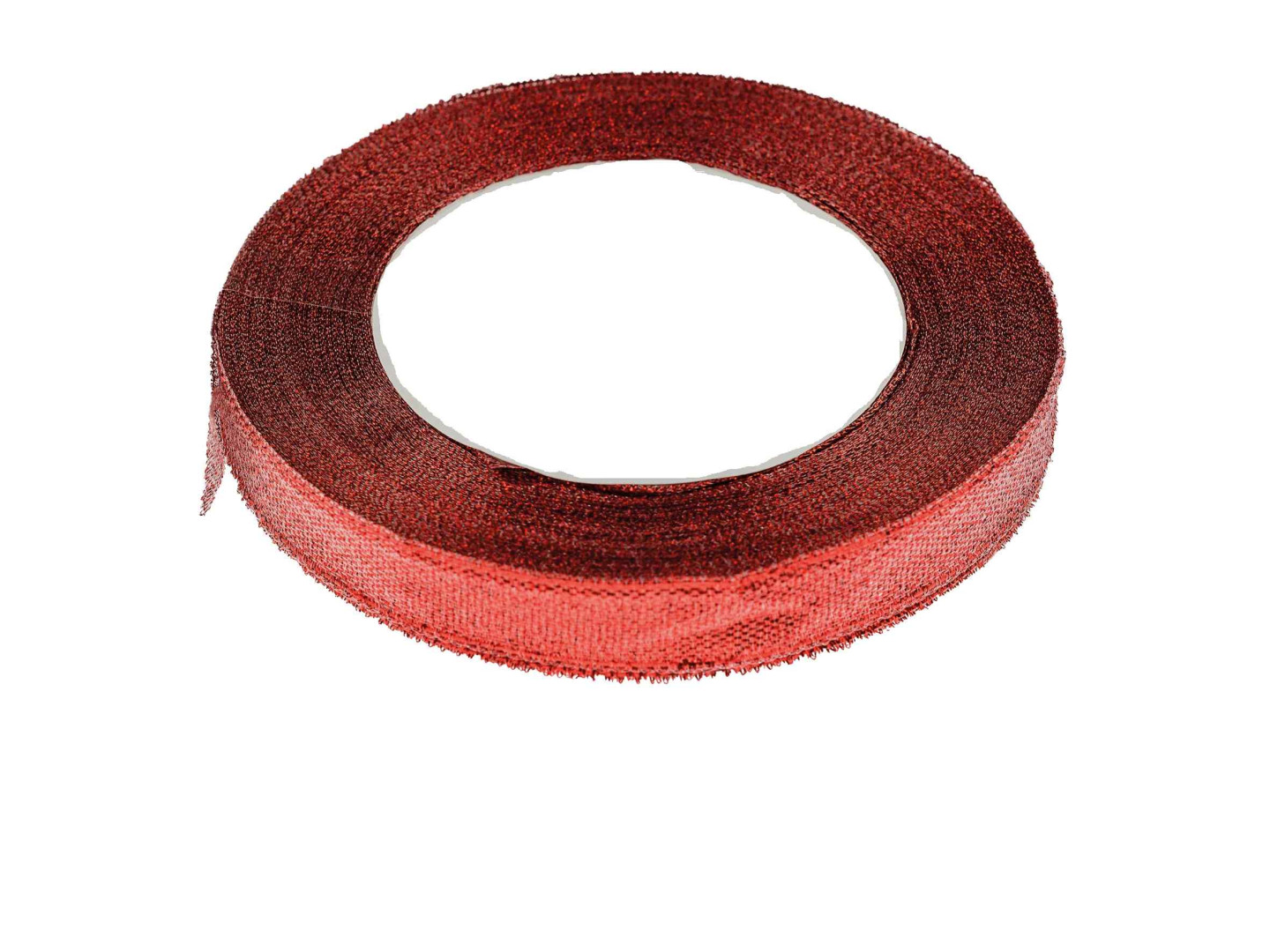 Wstążka brokatowa 6mm WB6-3 czerwona Brewis